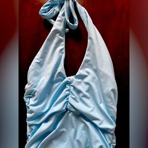 NWOT Sky Blue Halter dress medium size
